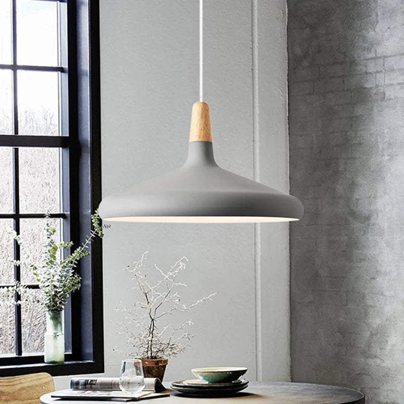 Nordic Macaron Inspired Wooden Pendant Light – Stylish and Creative Lighting Solution for Modern Interiors