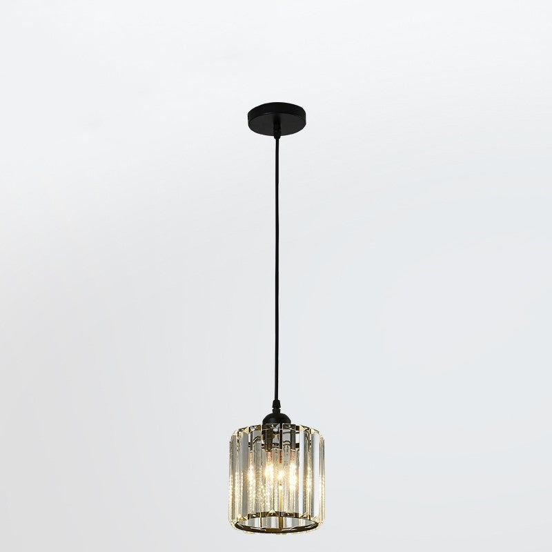 Contemporary Hallway Crystal Circle Pendant Light Fixture - Elegant Illumination for Modern Interiors and Stylish Entrances