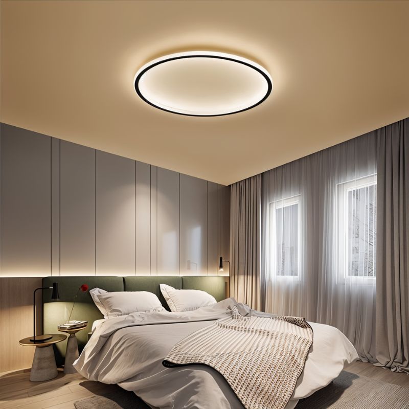 Sleek Ultra-Thin Round Low Ceiling Light Fixture for Modern Spaces - Stylish Illumination for Contemporary Interiors