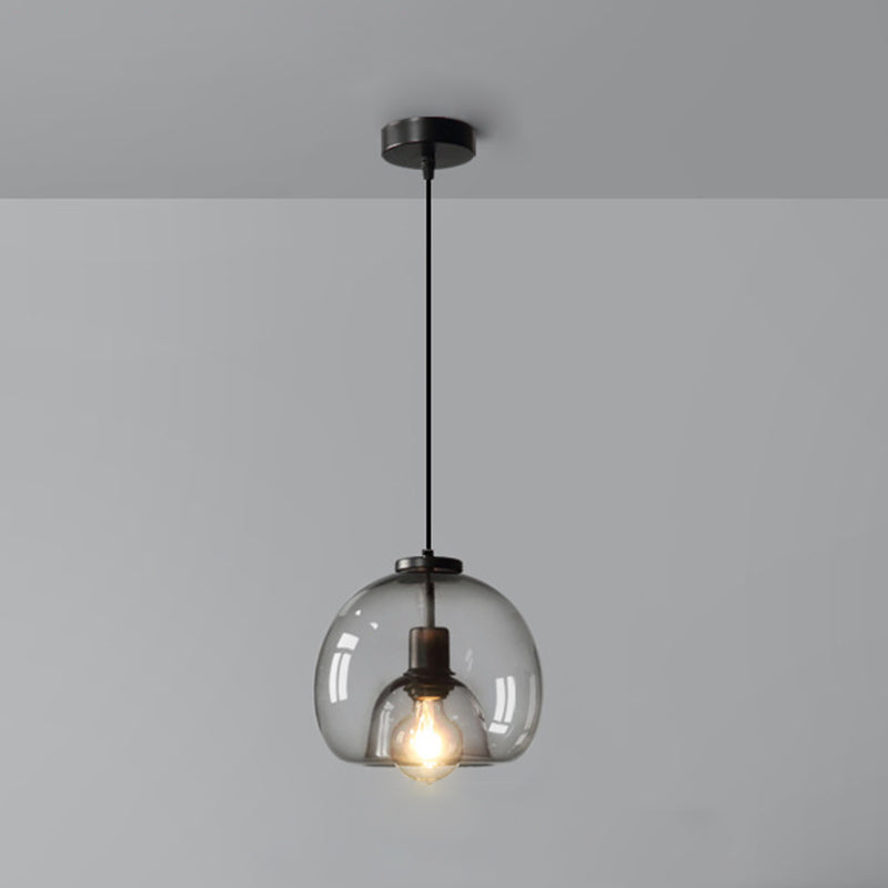 Modern Retro Copper and Glass Pendant Light for Hallway – Stylish Lighting Fixture for Contemporary and Vintage Interiors