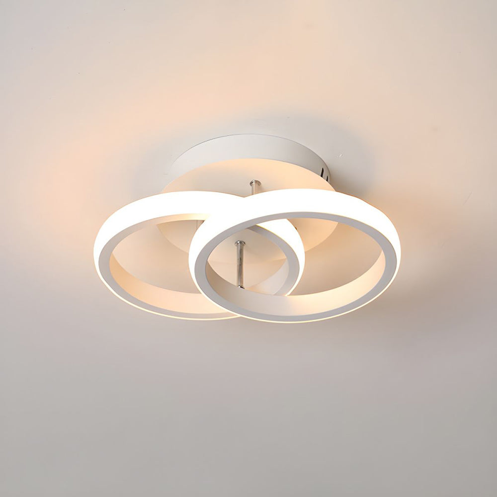 Sleek Modern Metal White LED Ceiling Light Fixture for Contemporary Home Illumination and Stylish Décor