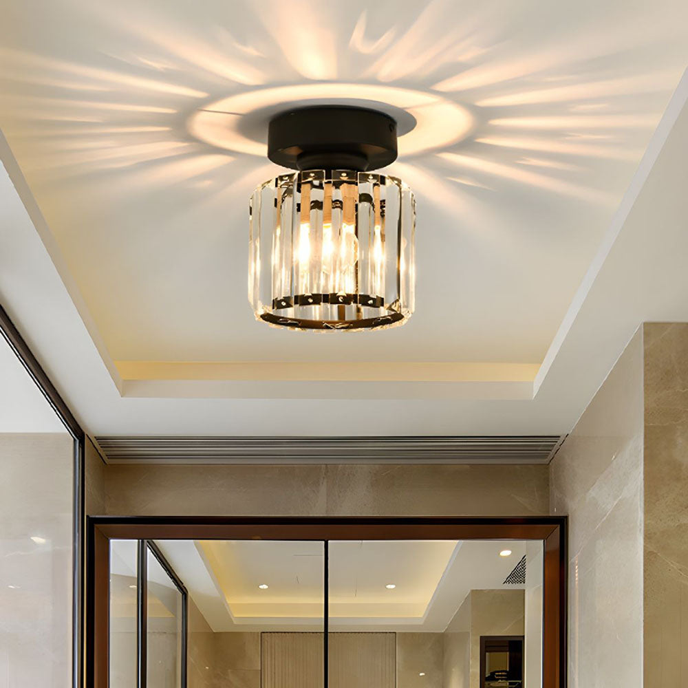 Contemporary 1-Light Flush Mount Ceiling Light for Hallway - Stylish and Modern Lighting Fixture for Home Interiors