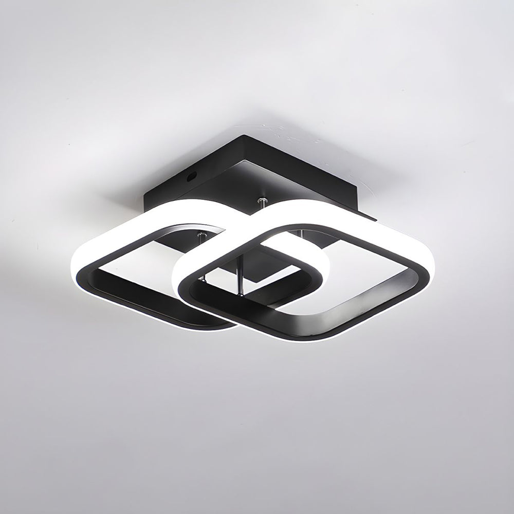 Sleek Modern Metal White LED Ceiling Light Fixture for Contemporary Home Illumination and Stylish Décor