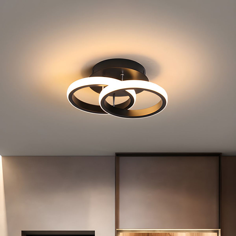 Sleek Modern Metal White LED Ceiling Light Fixture for Contemporary Home Illumination and Stylish Décor