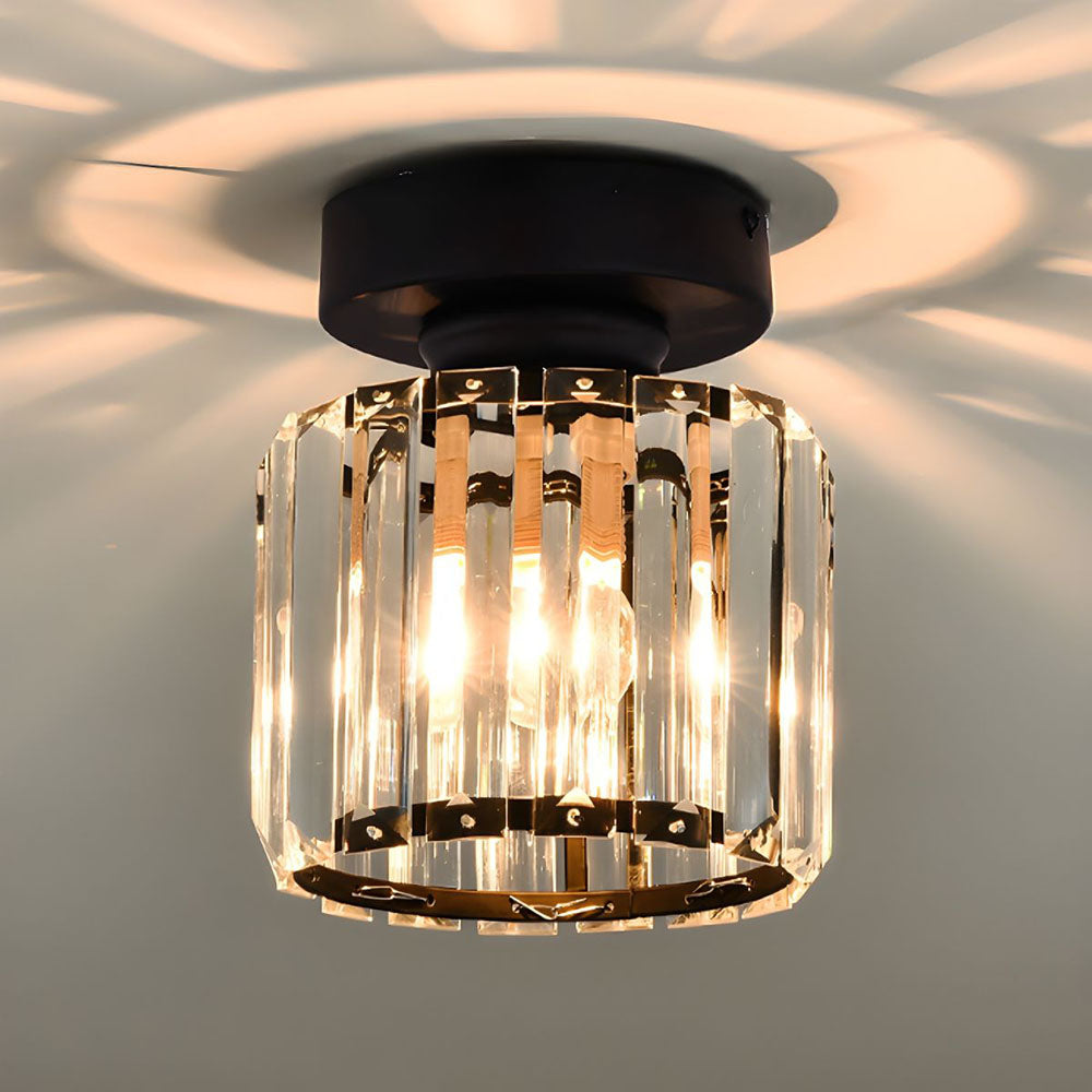 Contemporary 1-Light Flush Mount Ceiling Light for Hallway - Stylish and Modern Lighting Fixture for Home Interiors