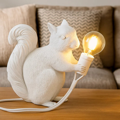 Table Lamp Resin Squirrel Animal Light