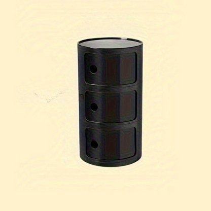 Table de chevet avec tiroirs de rangement ronds en plastique