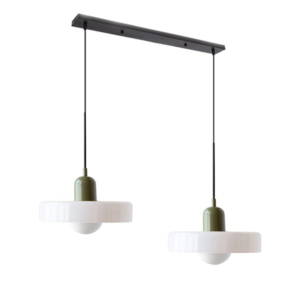 Contemporary Bauhaus Stained Glass Pendant Light with Dual Heads for Stylish Home Illumination