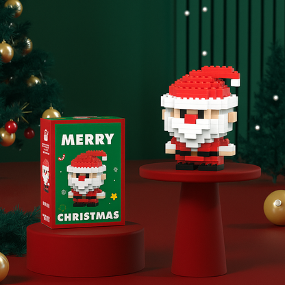 Set di Blocchi da Costruzione per le Vacanze Kit di Giocattoli con Figure Creative di Natale