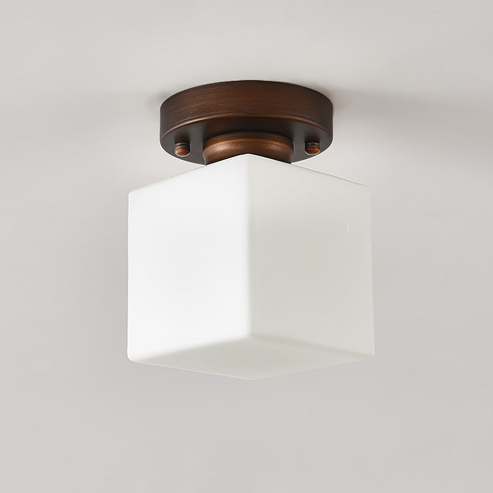 Elegant Minimalist White Semi-Flush Ceiling Light for Hallway - Modern Design, Soft Illumination, Perfect for Any Space