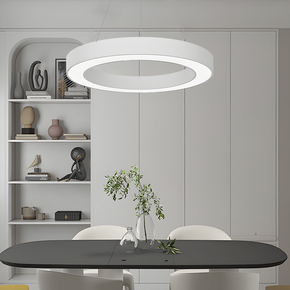Lampada a sospensione da soffitto moderna a LED ad anello