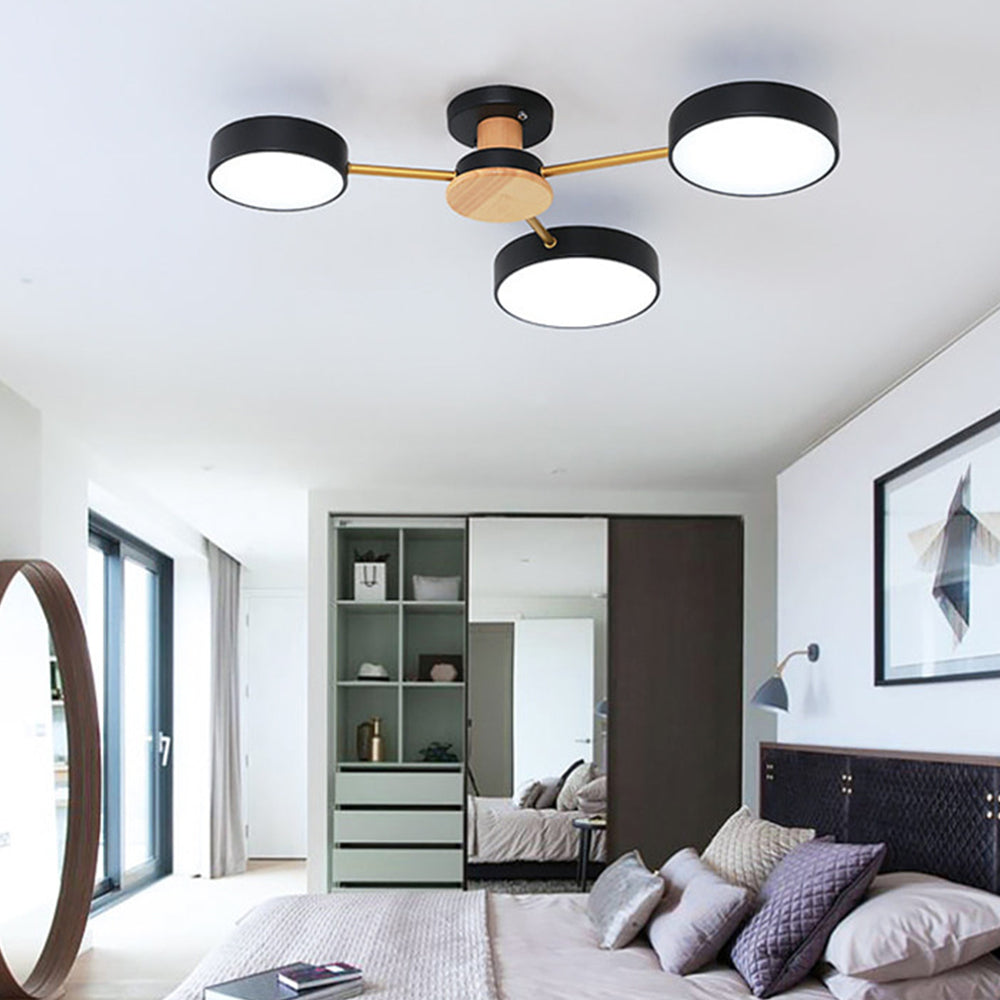 Multi-Bulb Round LED Ceiling Light for Bedrooms - Stylish Illumination for Modern Home Décor