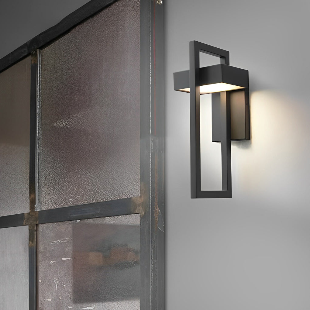 Lámpara de pared para exterior moderna LED negra