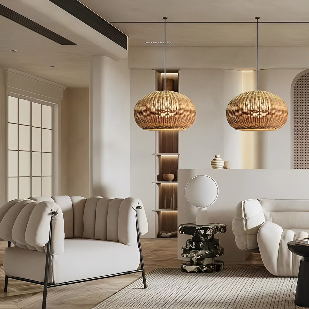 Suspension extérieure en rotin Lampe de jardin moderne