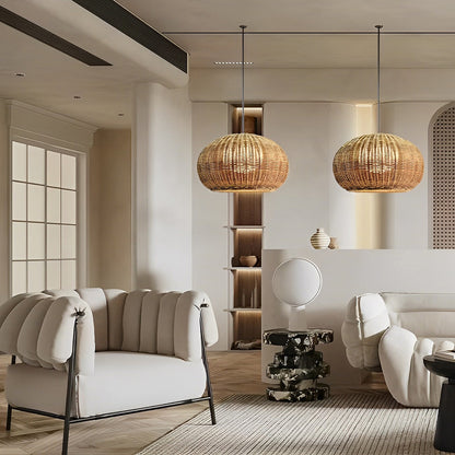 Suspension extérieure en rotin Lampe de jardin moderne