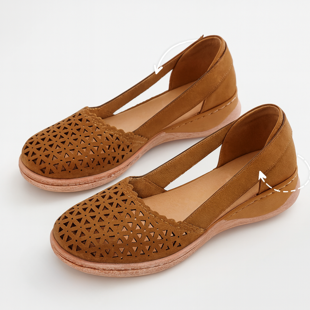 Women's Walking Slip On Flats Breathable Arch Support