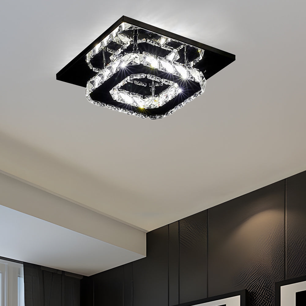 Ceiling Light Crystal LED Modern Flush Fixture