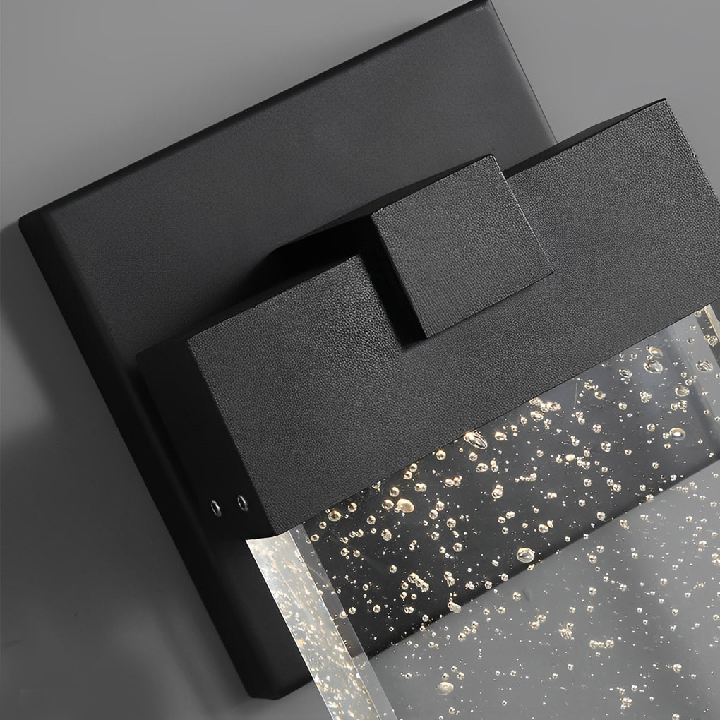 Aplique de pared para exterior moderno de cristal resistente al agua