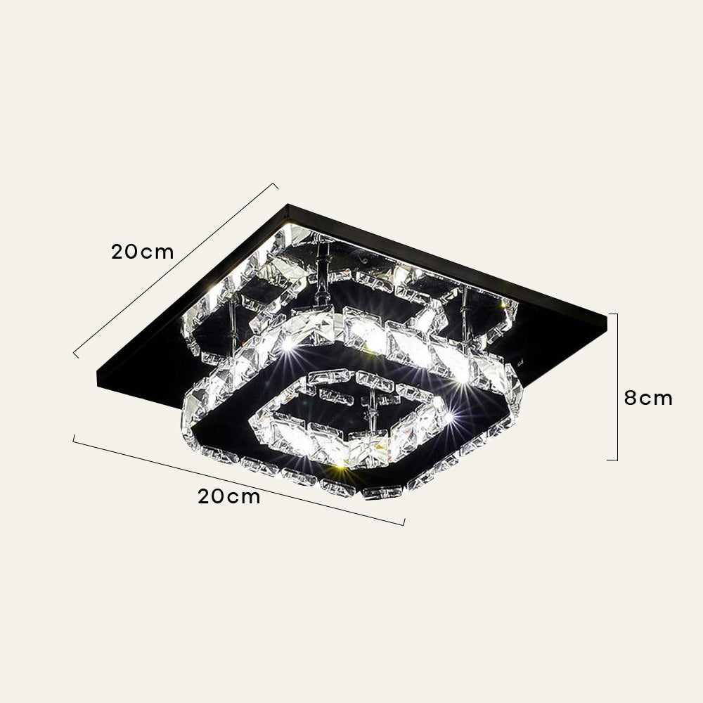 Ceiling Light Crystal LED Modern Flush Fixture