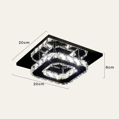 Ceiling Light Crystal LED Modern Flush Fixture