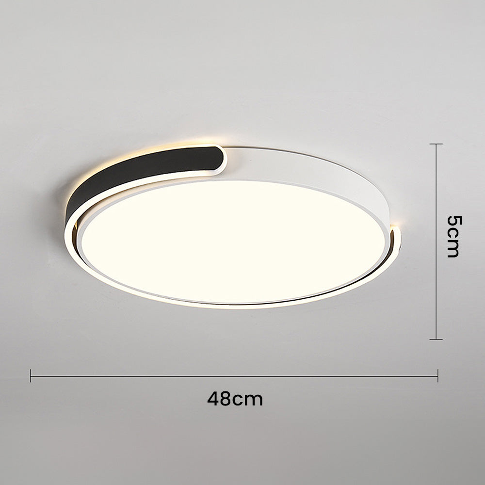 Sleek Minimalist Round Acrylic LED Ceiling Light for Modern Bedrooms - Stylish Illumination for Contemporary Spaces