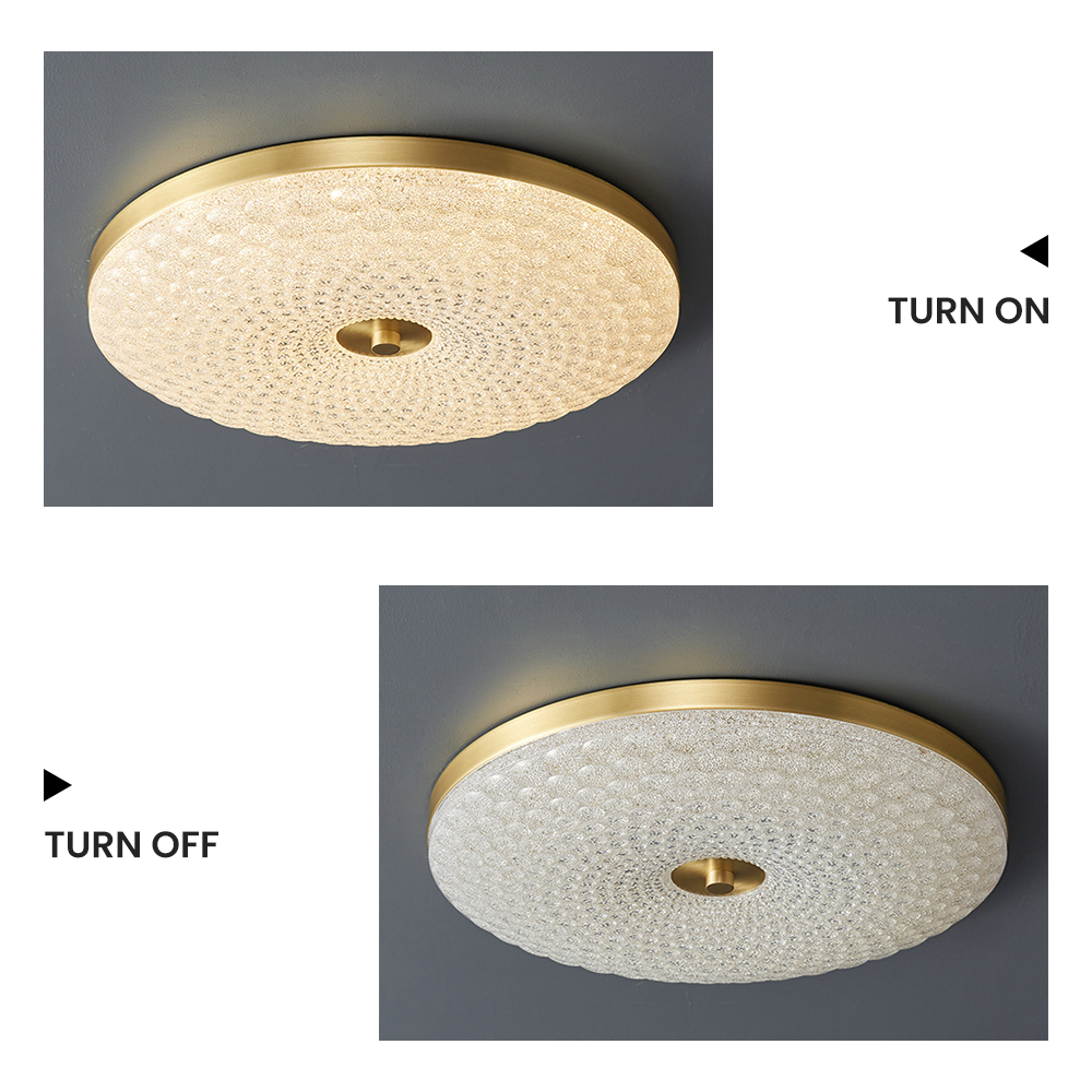 Modern Brass LED Ceiling Light - Stylish Copper Ceiling Lamp for Contemporary Home Illumination