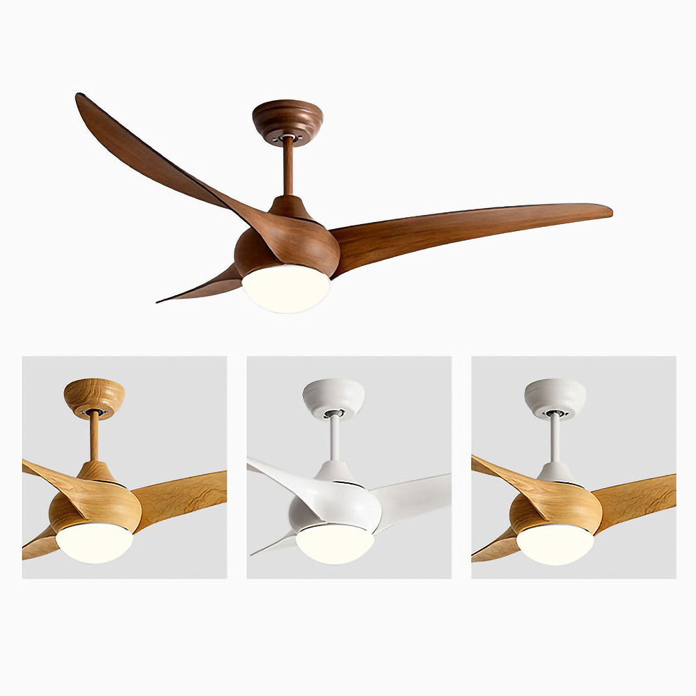 Wooden Flush Ceiling Fan with LED Light and Remote Control for Effortless Comfort and Style in Your Home