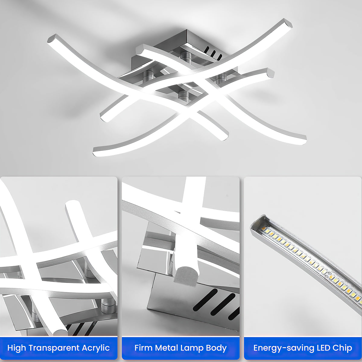 LED Ceiling Light Modern Aluminum Flush Fixture