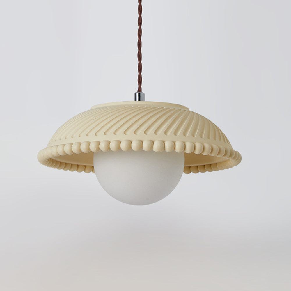 Minimalist Milky Coffee Pendant Light for Dining Room - Elegant Hanging Lamp to Enhance Your Home Décor