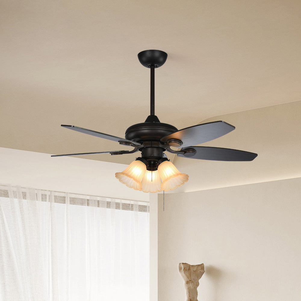 Coffee-Coloured Ceiling Fans with Integrated Lights for Stylish Home Comfort and Illumination