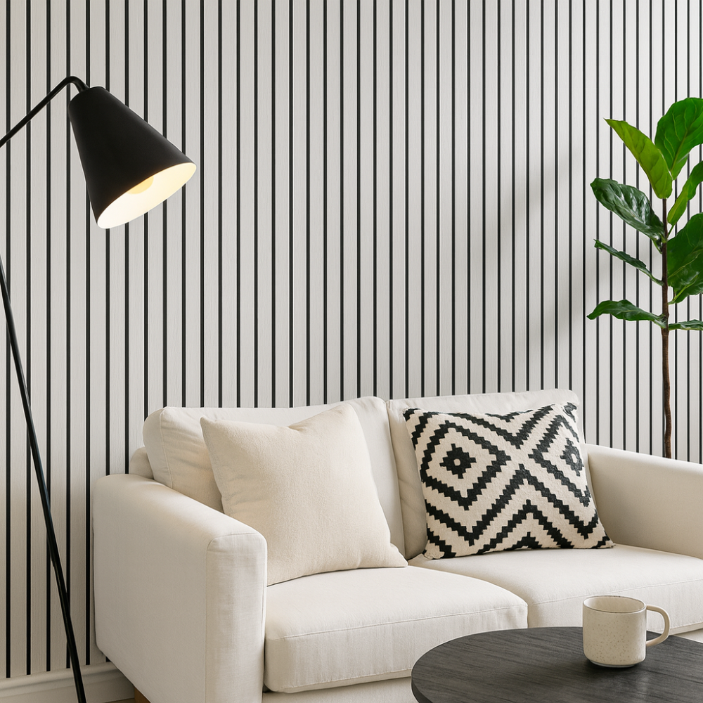 Autocollant mural 3D aspect bois panneau PVC auto-adhésif étanche