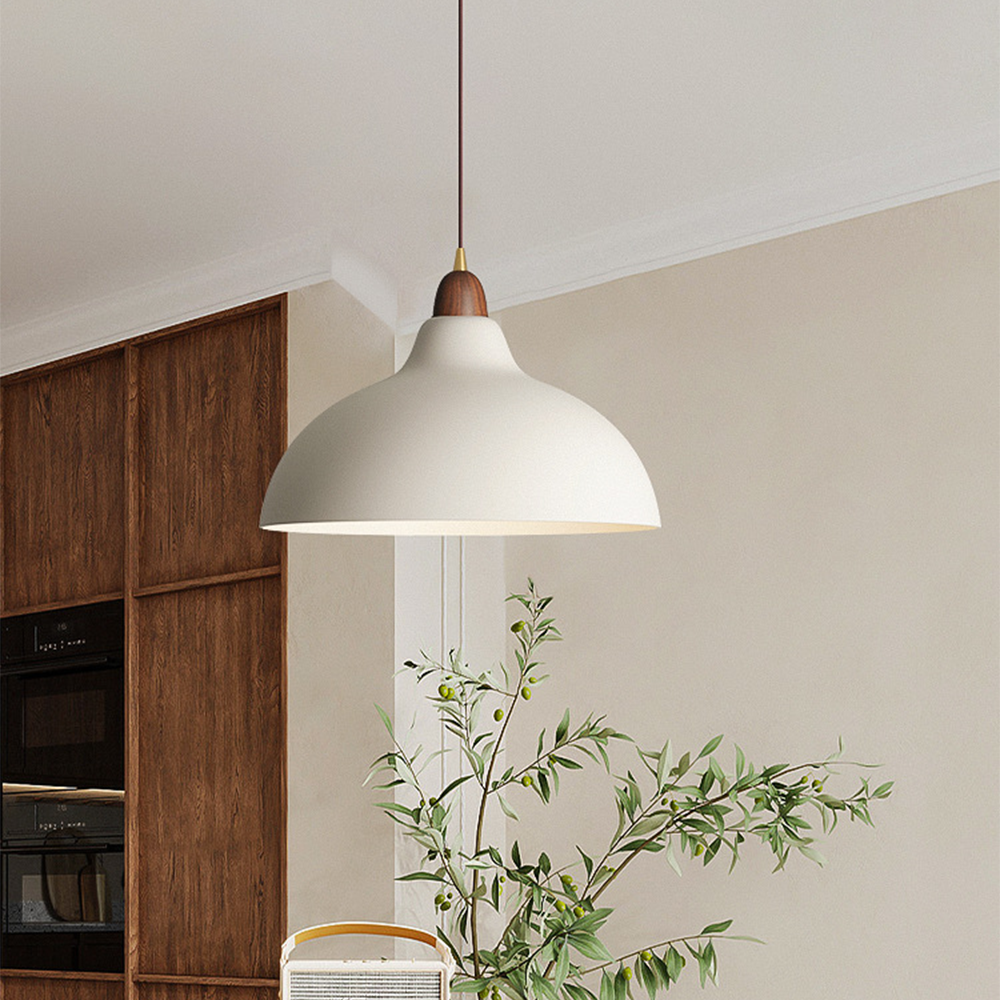 Nordic Luxury White Pendant Light for Kitchen - Elegant Hanging Ceiling Fixture for Modern Home Décor