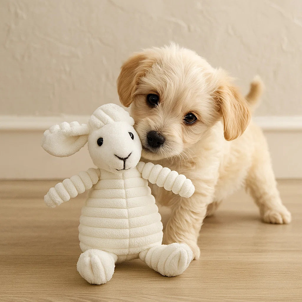 Giocattolo per cane in peluche con squeaky da masticare animale