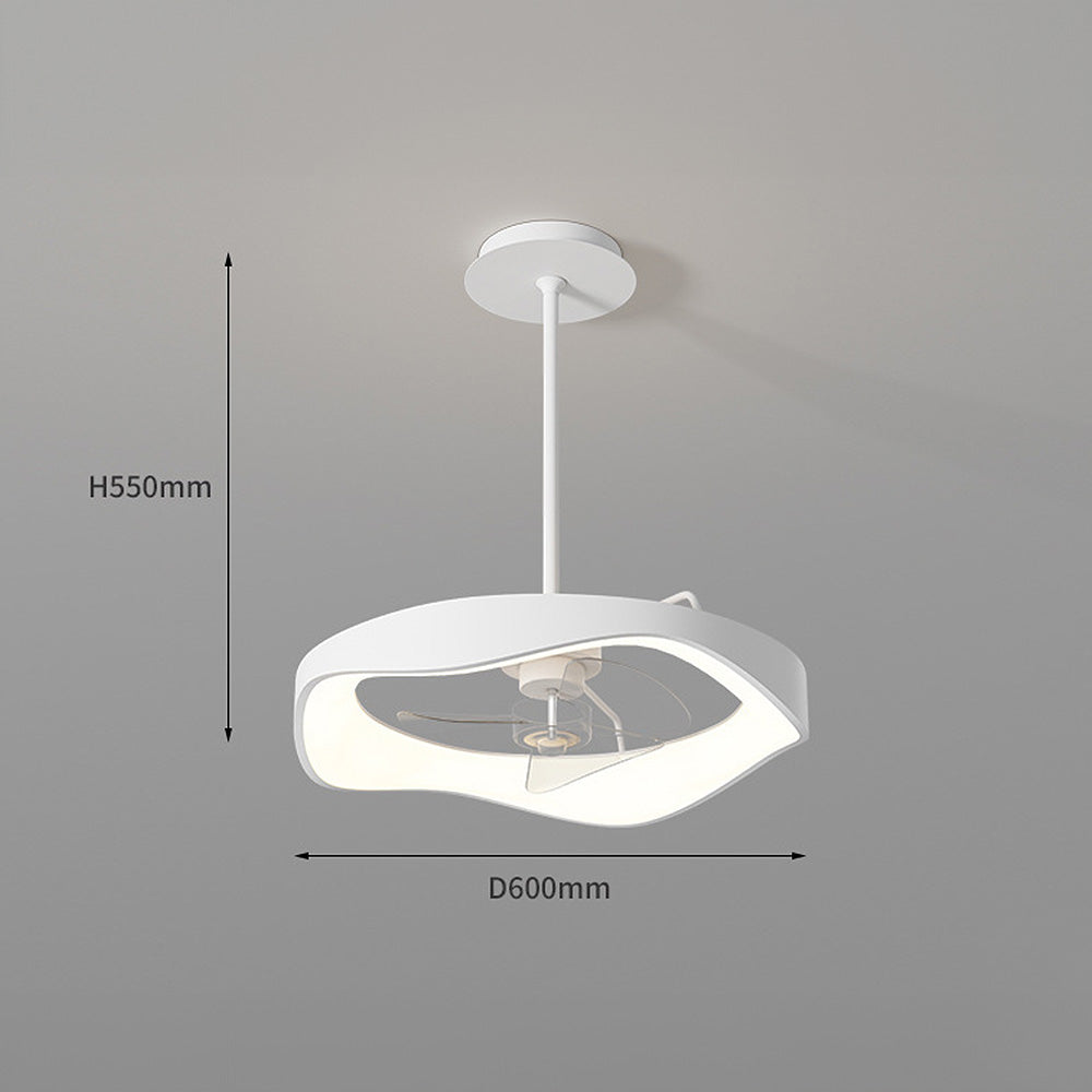 Sleek Minimalist Iron White Ceiling Fan with Integrated Light for Stylish Home Comfort and Modern Décor