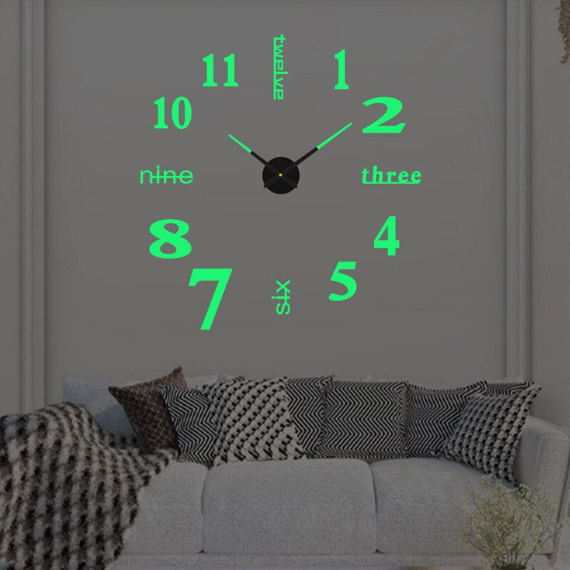 Reloj de pared grande estilo moderno para decoración del hogar