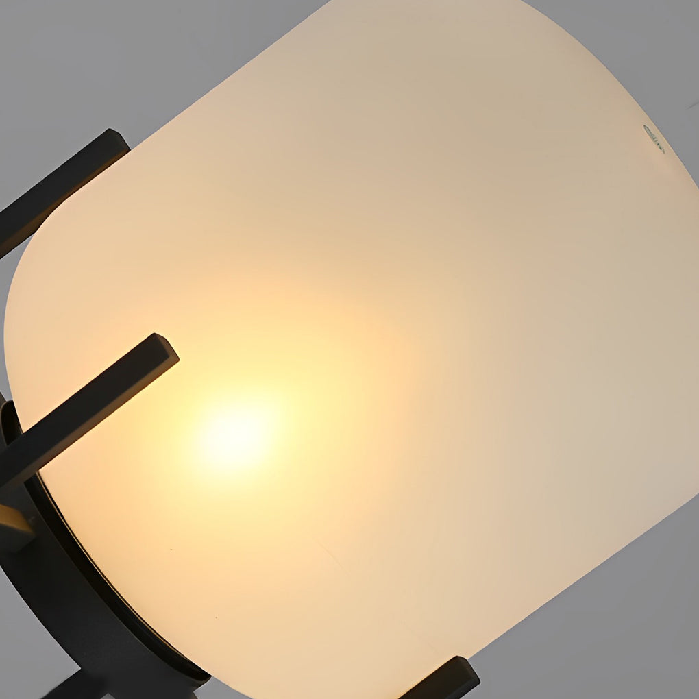 Lampa podłogowa zewnętrzna z nowoczesnym kloszem akrylowym