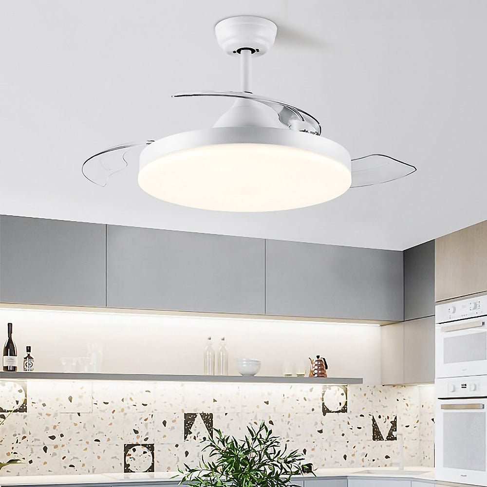 Sleek Low-Profile Bedroom Ceiling Fan with Integrated LED Light for Effortless Style and Comfort