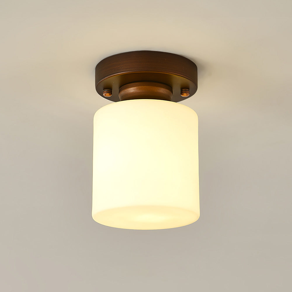 Elegant Minimalist White Semi-Flush Ceiling Light for Hallway - Modern Design, Soft Illumination, Perfect for Any Space