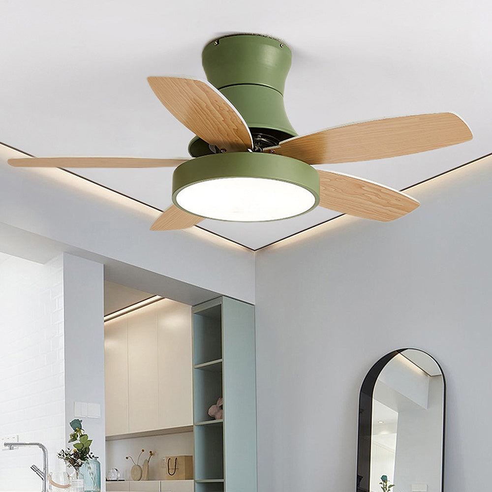 Acrylic Minimalist LED Ceiling Fan with Light for Stylish Bedroom Comfort and Modern Home Décor