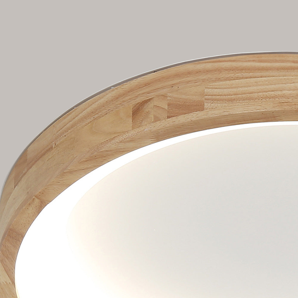 Minimalist Disc Wood LED Ceiling Light for Bedroom – Stylish and Modern Illumination for Contemporary Spaces