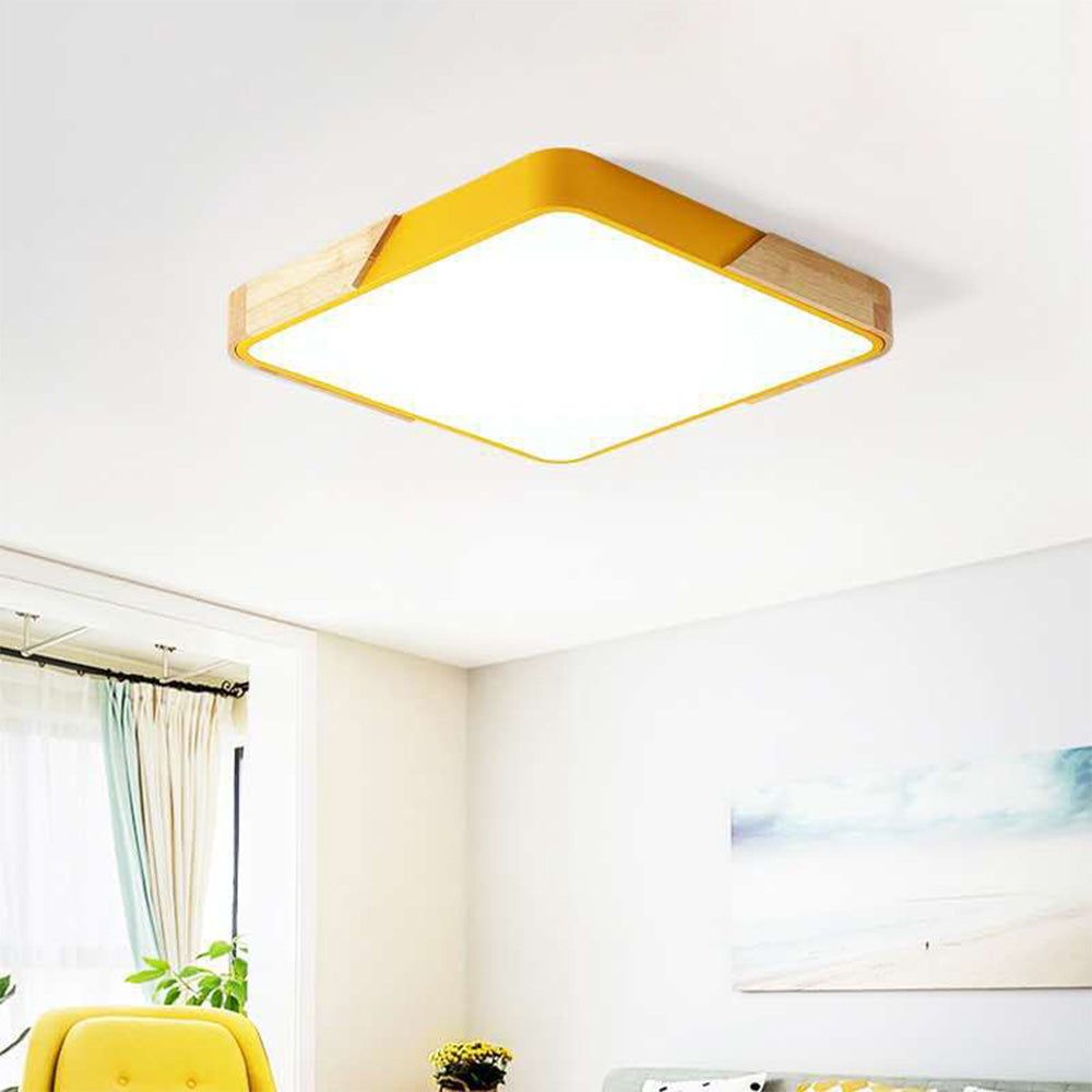 Vibrant Square Ceiling Lights - Colourful and Simple Design for Brightening Up Any Room with Style and Elegance