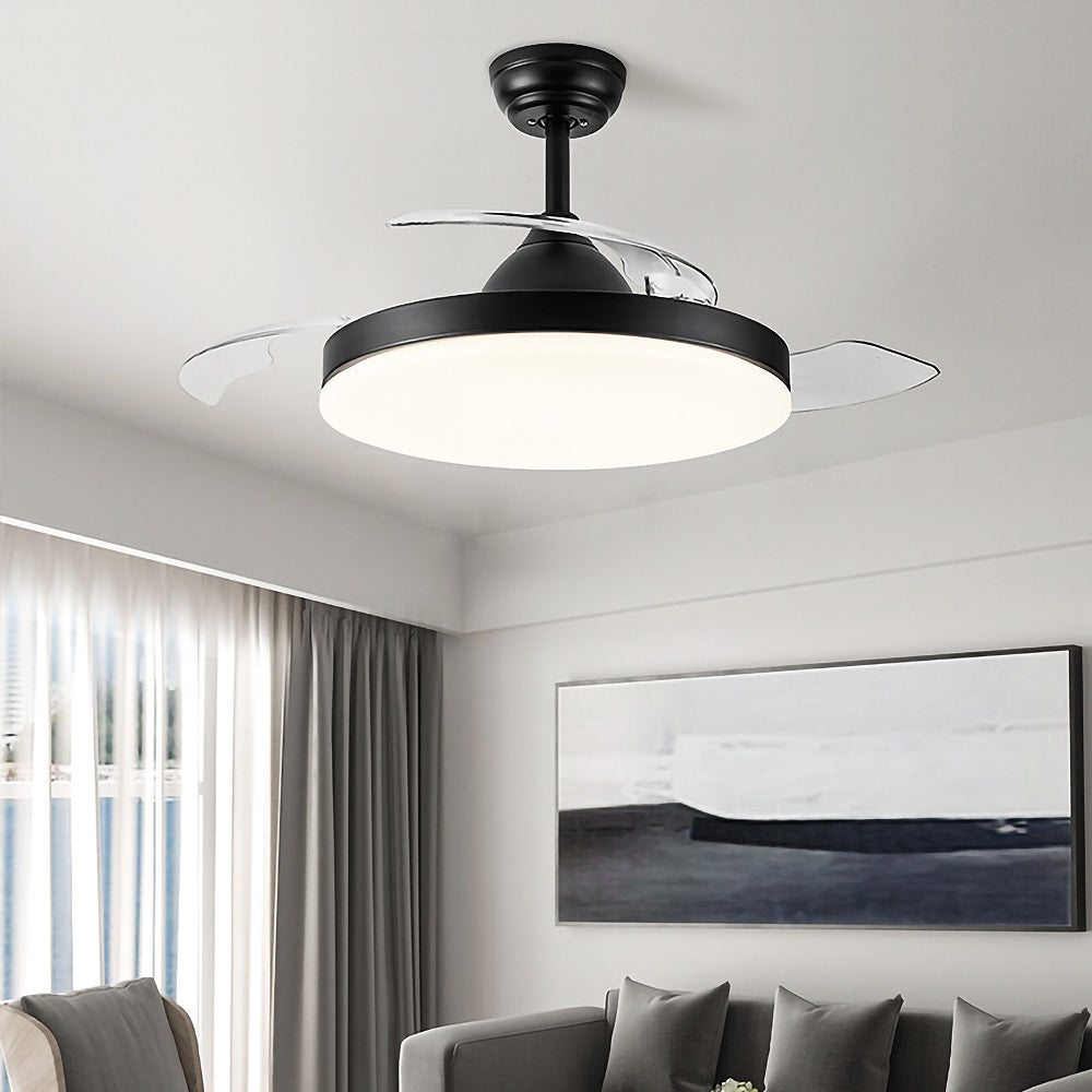 Sleek Low-Profile Bedroom Ceiling Fan with Integrated LED Light for Effortless Style and Comfort