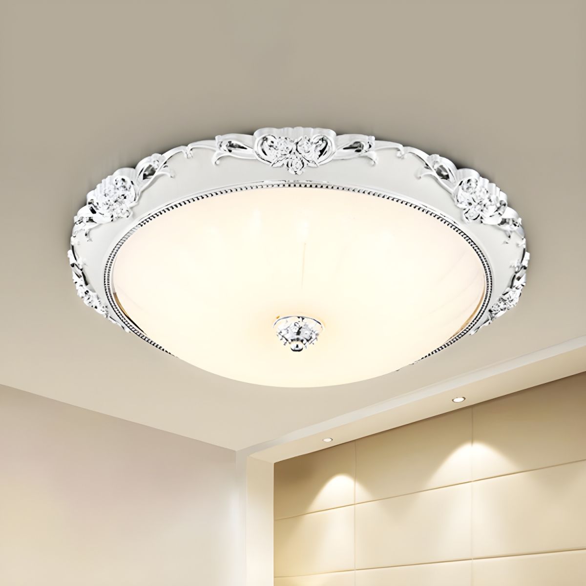 Sleek Dome Flush Mounted LED Ceiling Light for Modern Interiors – Energy-Efficient Illumination for Home and Office Spaces