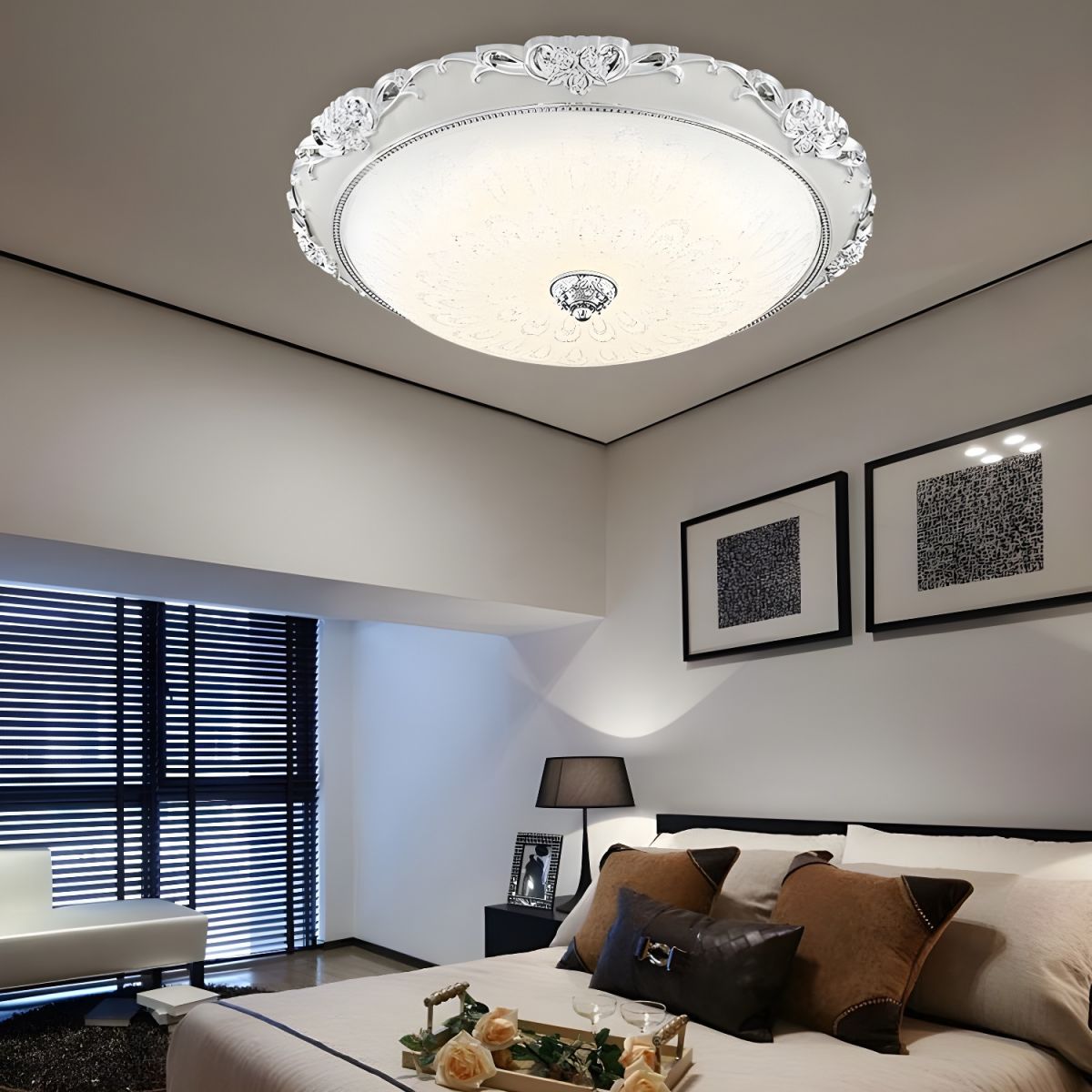 Sleek Dome Flush Mounted LED Ceiling Light for Modern Interiors – Energy-Efficient Illumination for Home and Office Spaces