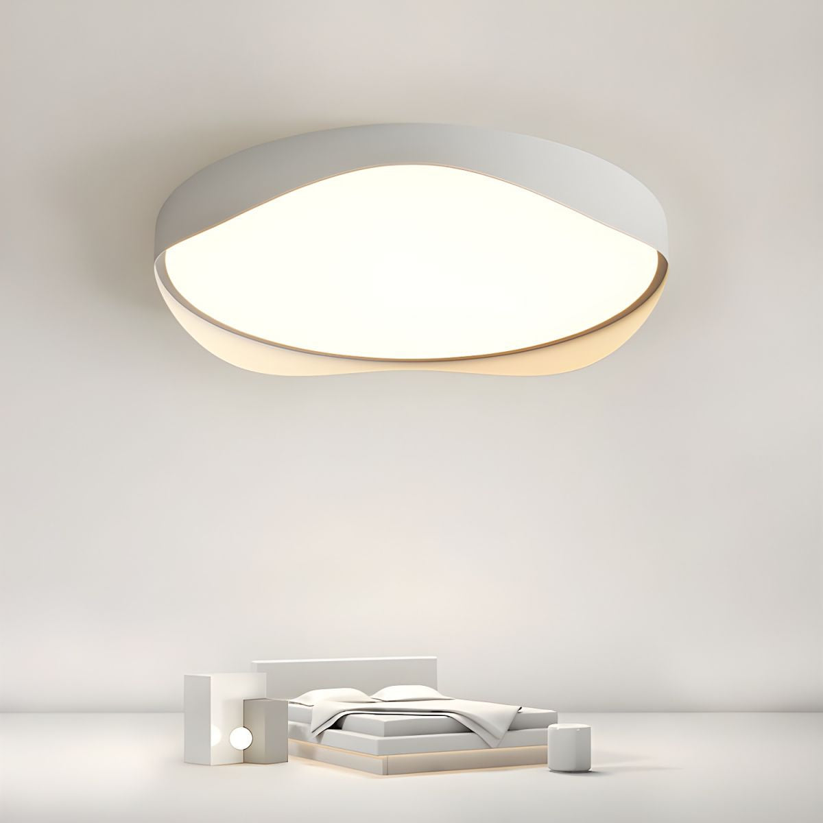 Energy-Efficient LED White Flush Mount Ceiling Light - Modern Design for Bright, Stylish Illumination in Any Room