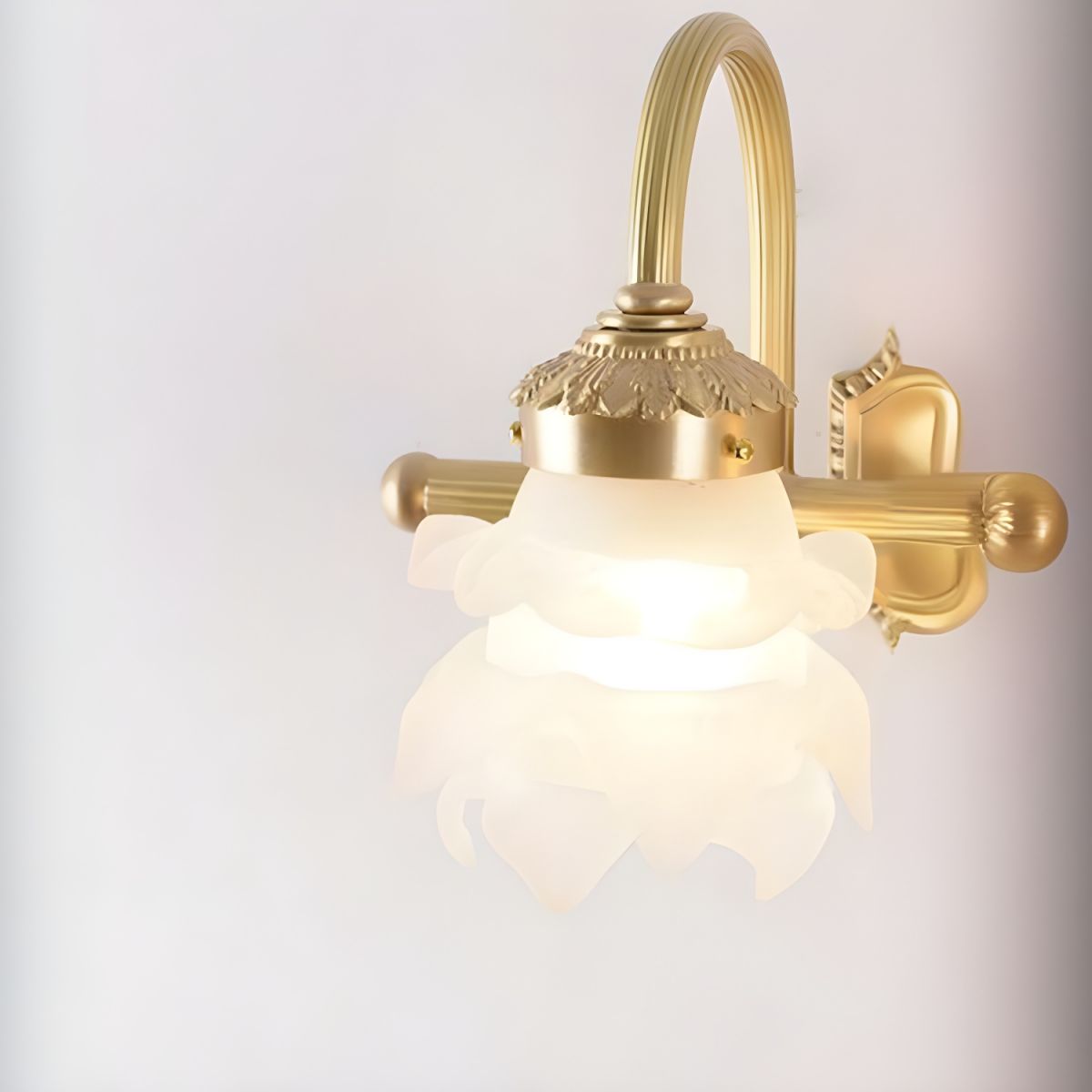 Elegant Gold Arc Wall Lights for Bathrooms - Stylish Metal Lighting Fixtures to Enhance Your Space and Create Ambience