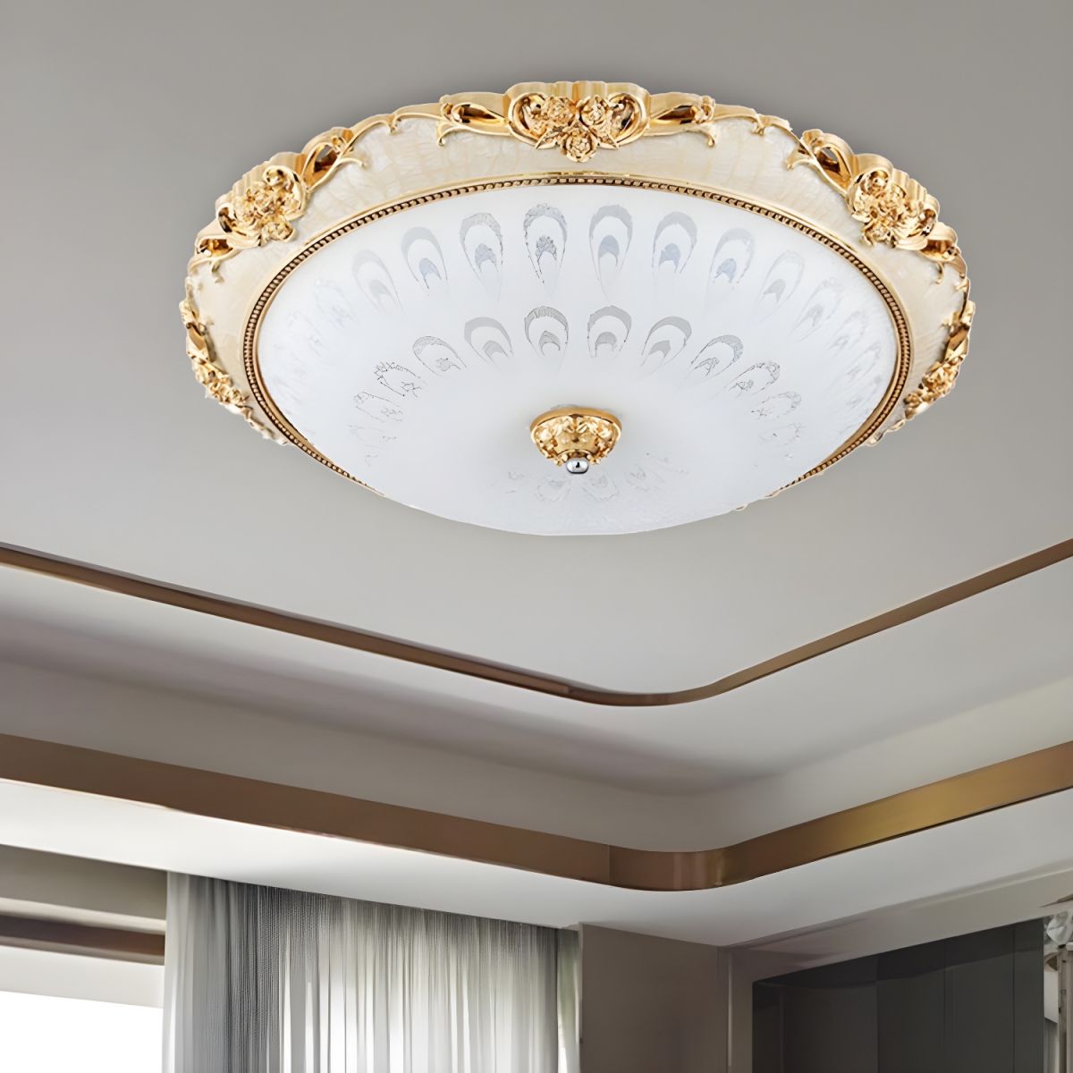 Sleek Dome Flush Mounted LED Ceiling Light for Modern Interiors – Energy-Efficient Illumination for Home and Office Spaces