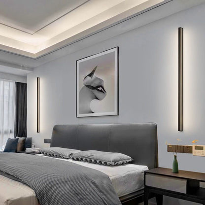 Barre lumineuse murale LED noire moderne