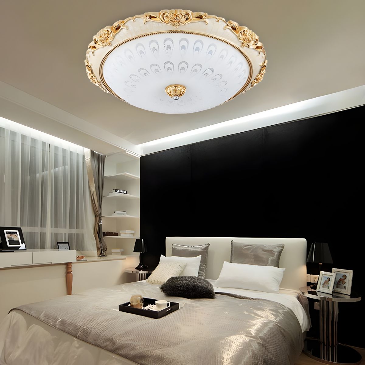 Sleek Dome Flush Mounted LED Ceiling Light for Modern Interiors – Energy-Efficient Illumination for Home and Office Spaces