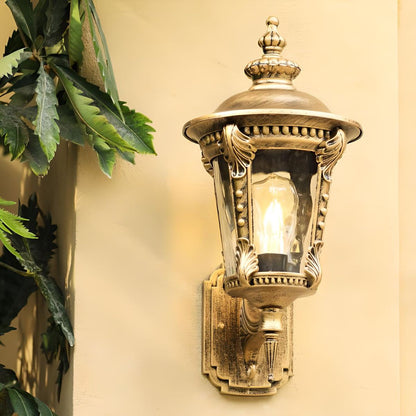 Outdoor Vintage Glass Wall Lantern Light